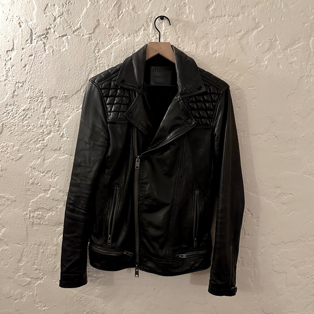 All Saints Conroy Leather Jacket XS